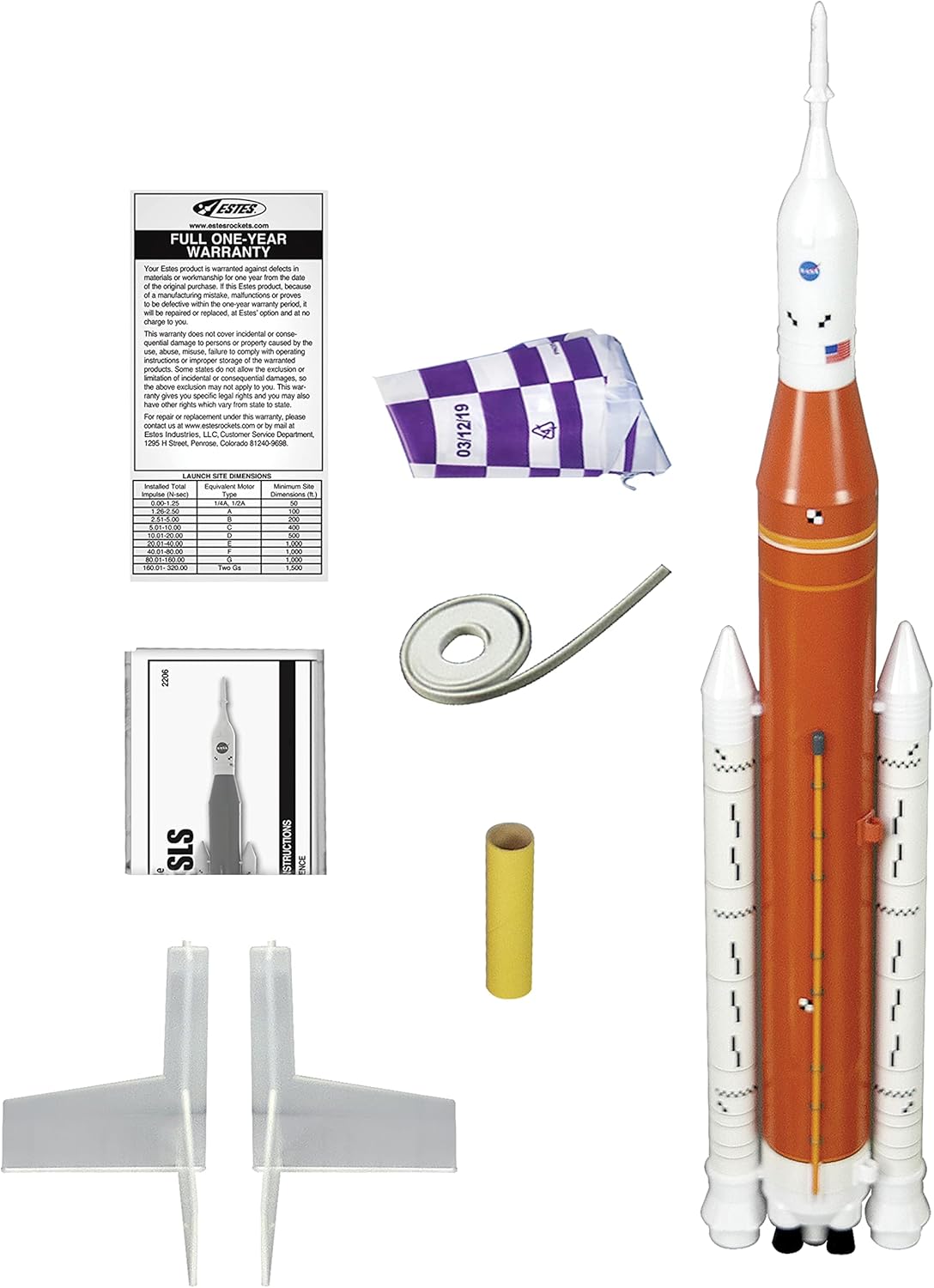 Estes 2206 NASA SLS Flying Model Rocket Kit | 1:200 Scale | Beginner Level