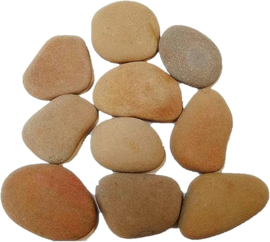 Large River Rocks for Painting – 10 Rocks, 4” - 6” Inch Flat Smooth Stones, 5-6 LB. of Craft Rock Painting, Kindness Supplies Adults and Kids, Grey