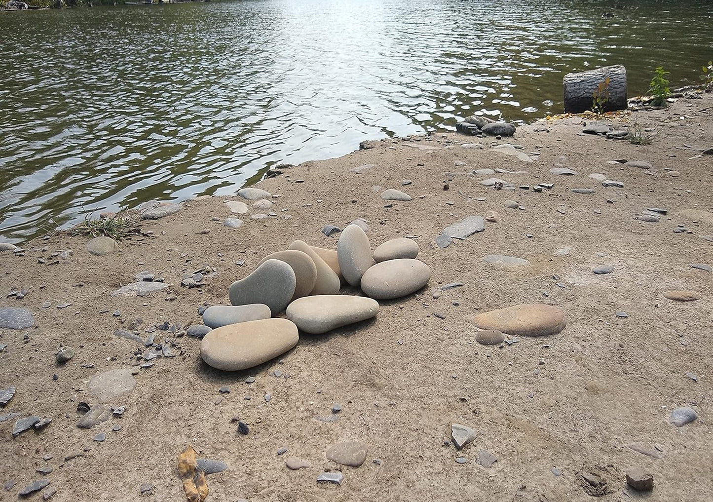Large River Rocks for Painting – 10 Rocks, 4” - 6” Inch Flat Smooth Stones, 5-6 LB. of Craft Rock Painting, Kindness Supplies Adults and Kids, Grey