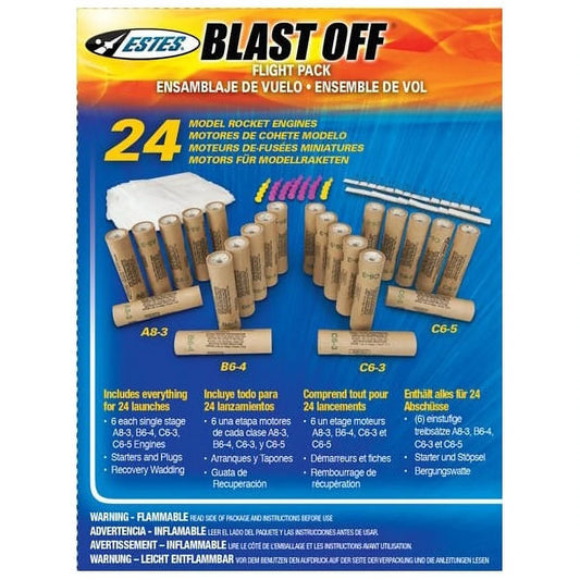 Estes Blast Off Flight Pack 24 EST1672 Rocket Motors - Educator Packs