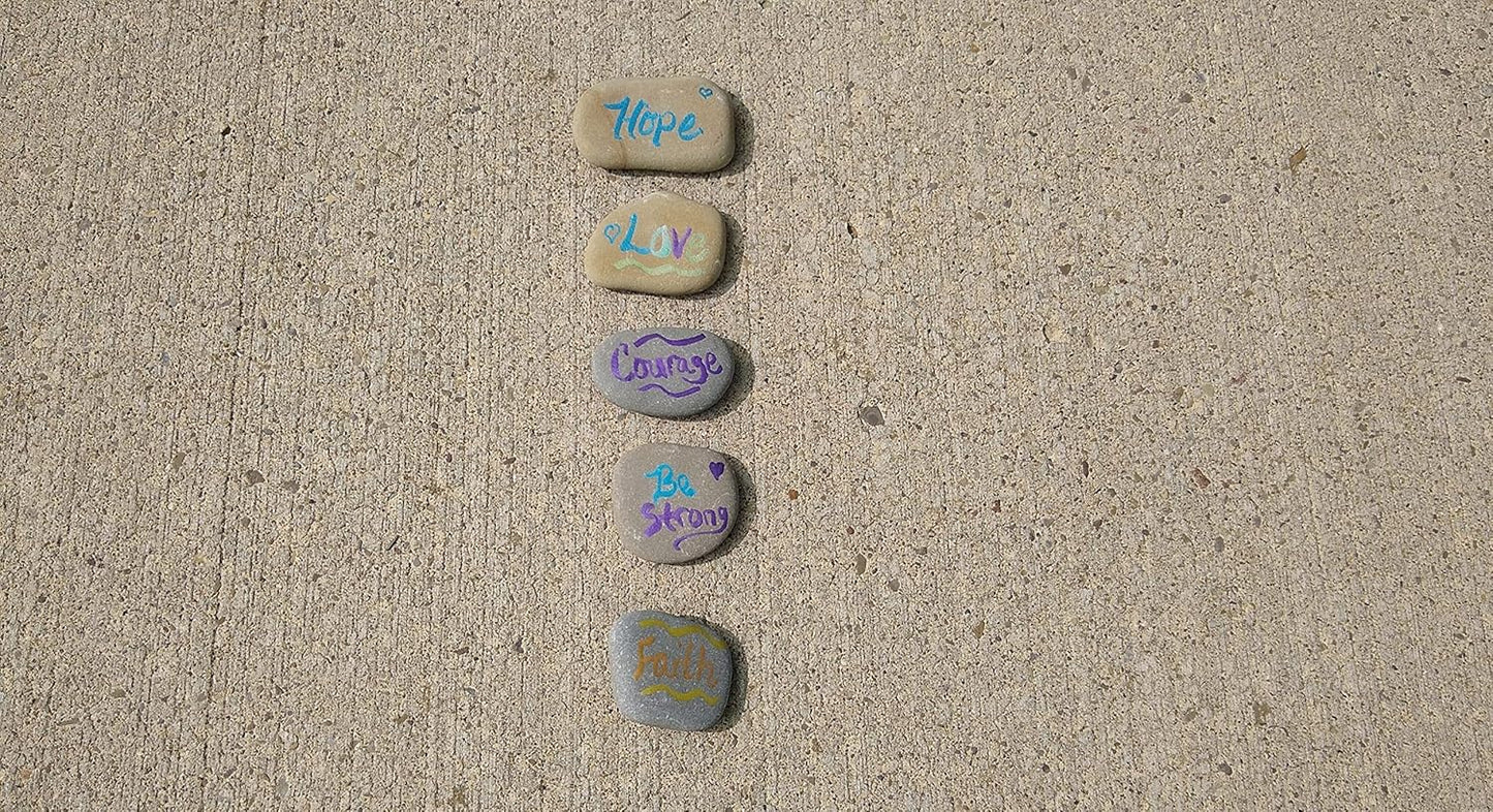 Large River Rocks for Painting – 10 Rocks, 4” - 6” Inch Flat Smooth Stones, 5-6 LB. of Craft Rock Painting, Kindness Supplies Adults and Kids, Grey